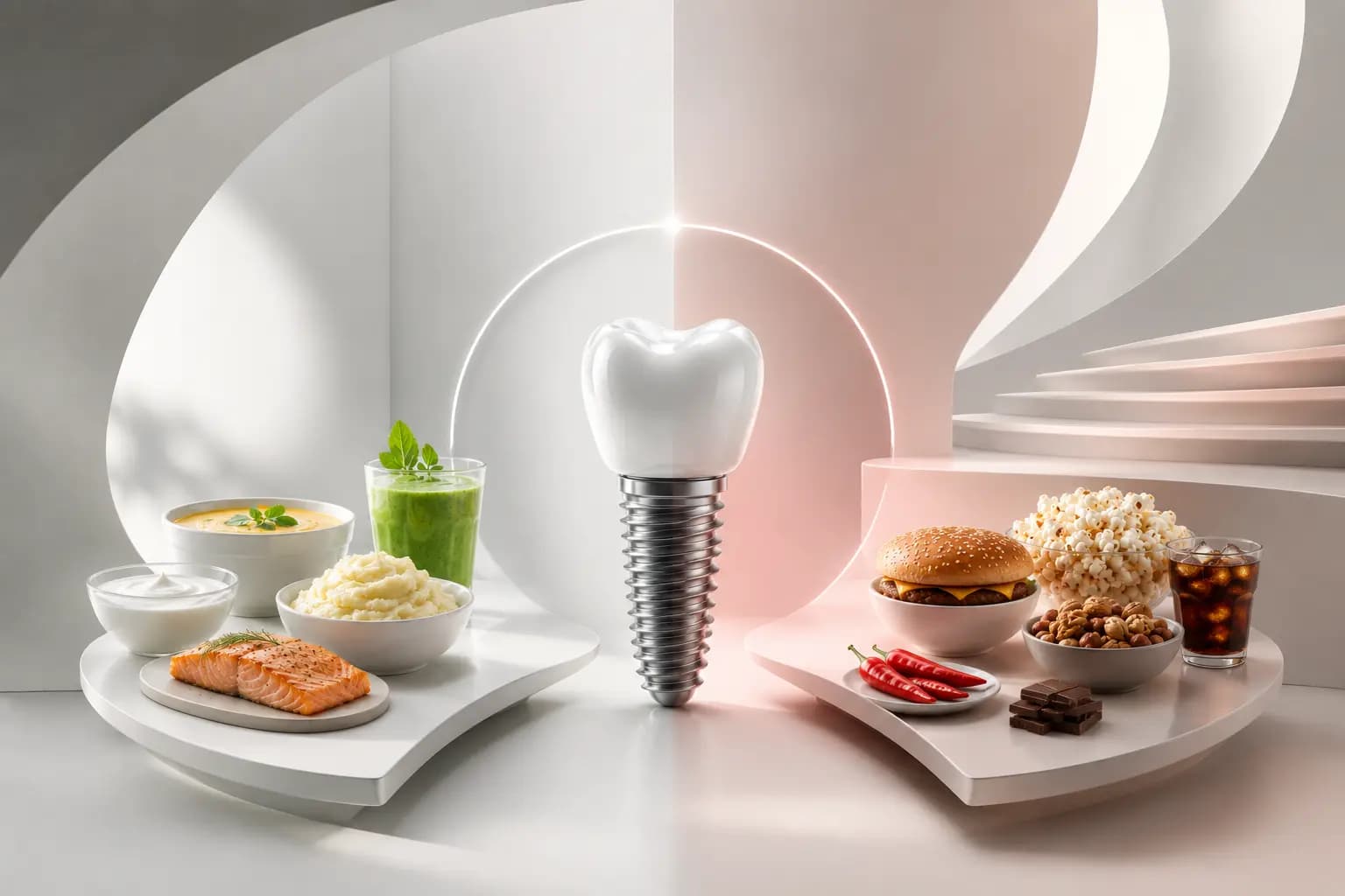 Alimente permise și alimente interzise după implant dentar