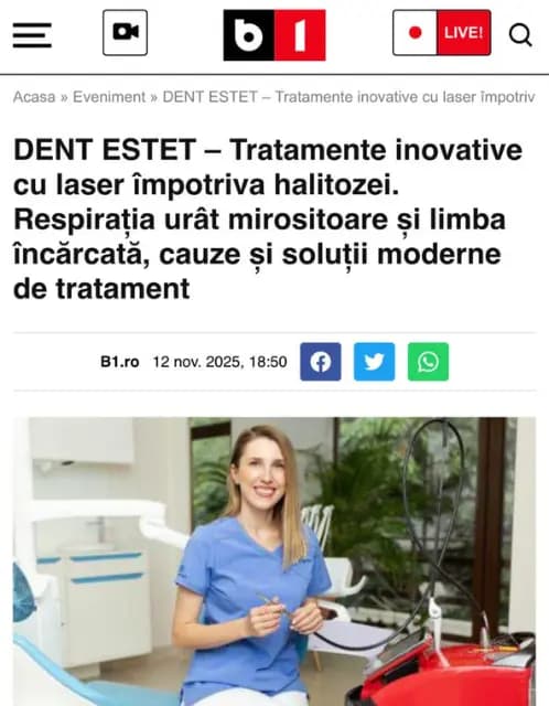 Preluare articol B1TV - Dr. Cristina Stanescu - Parodontologie