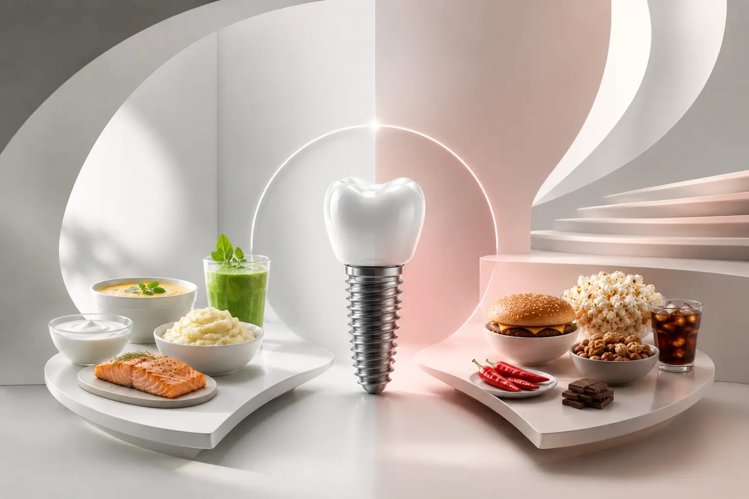 Alimente permise și alimente interzise după implant dentar